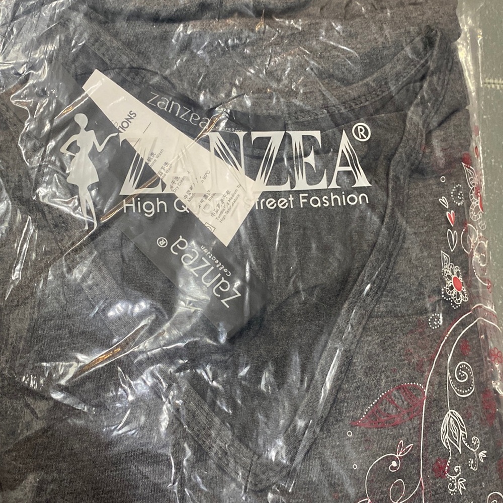 Womens long sleeve v-necks in grey from the Zanzea collection